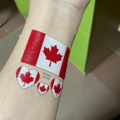 canadian flag tattoos