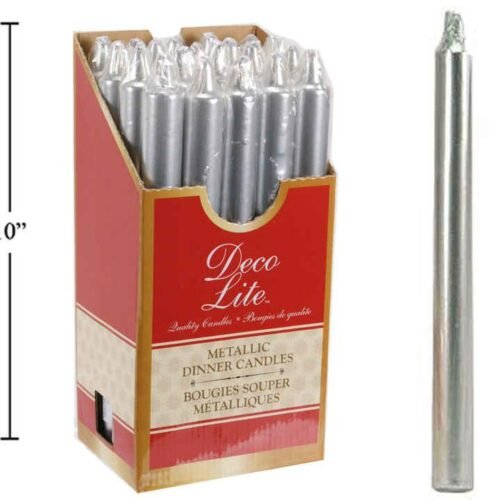 metallic dinner candle