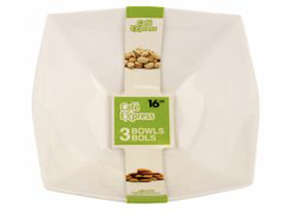 16oz sq bowl white (pk3)