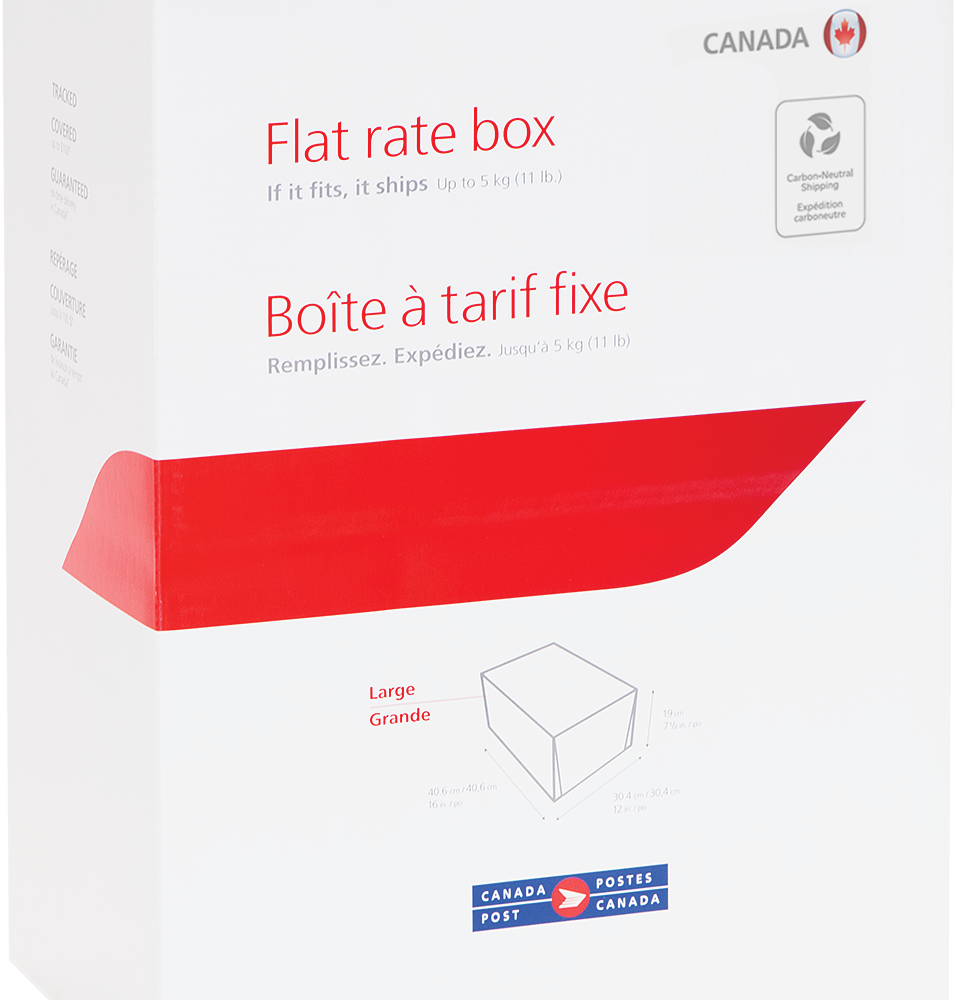 flat rate box 35.5x26.3 x 5.3cm small prepaid