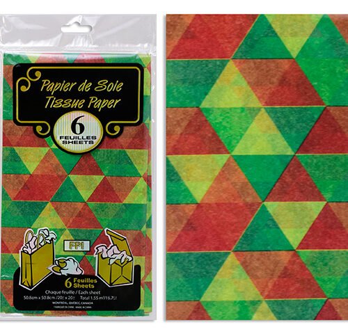 xmas holiday tissue paper (pk/6)