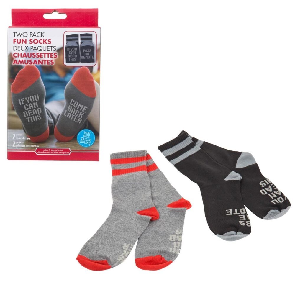 men's 2pk fun socks, 2/c, size:6 12,
