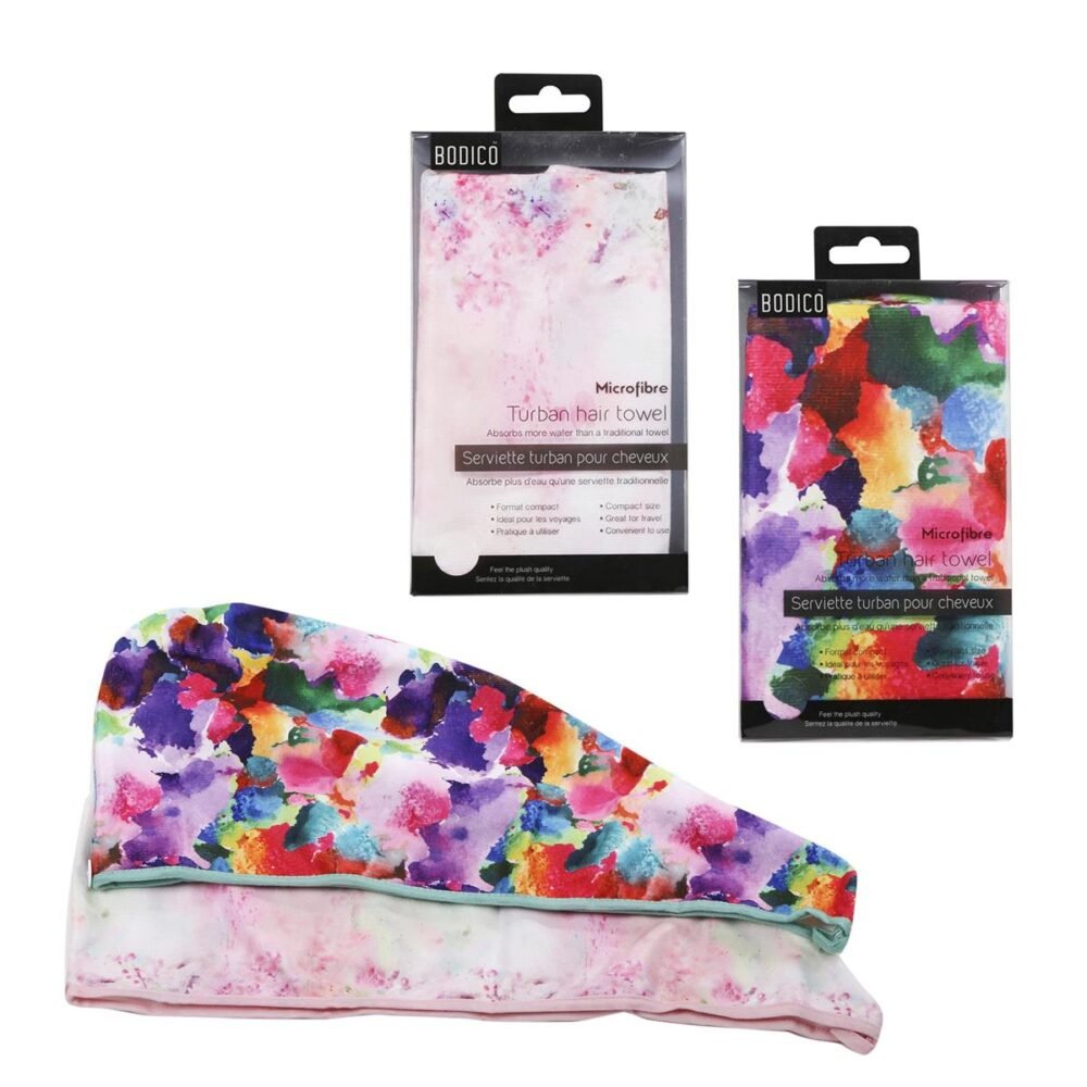 floral hair towel turban
