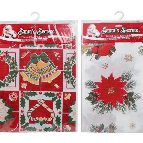 flannel back tablecloth, 52x70"