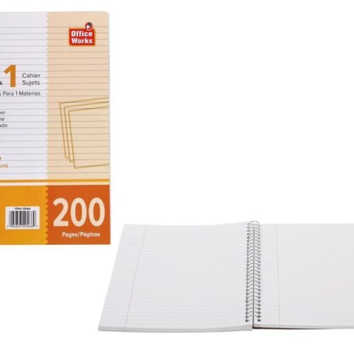 subject notebook coil, 6x9" (200pgs)