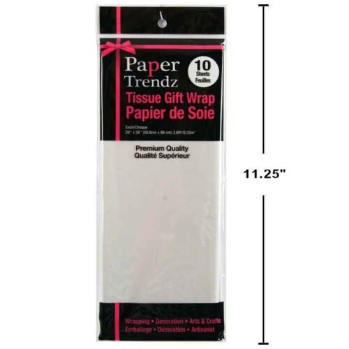 tissue paper, white 20"x26" (10 sheet)