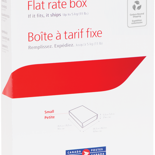 flat rate box 35.5x26.3 x 5.3cm small prepaid