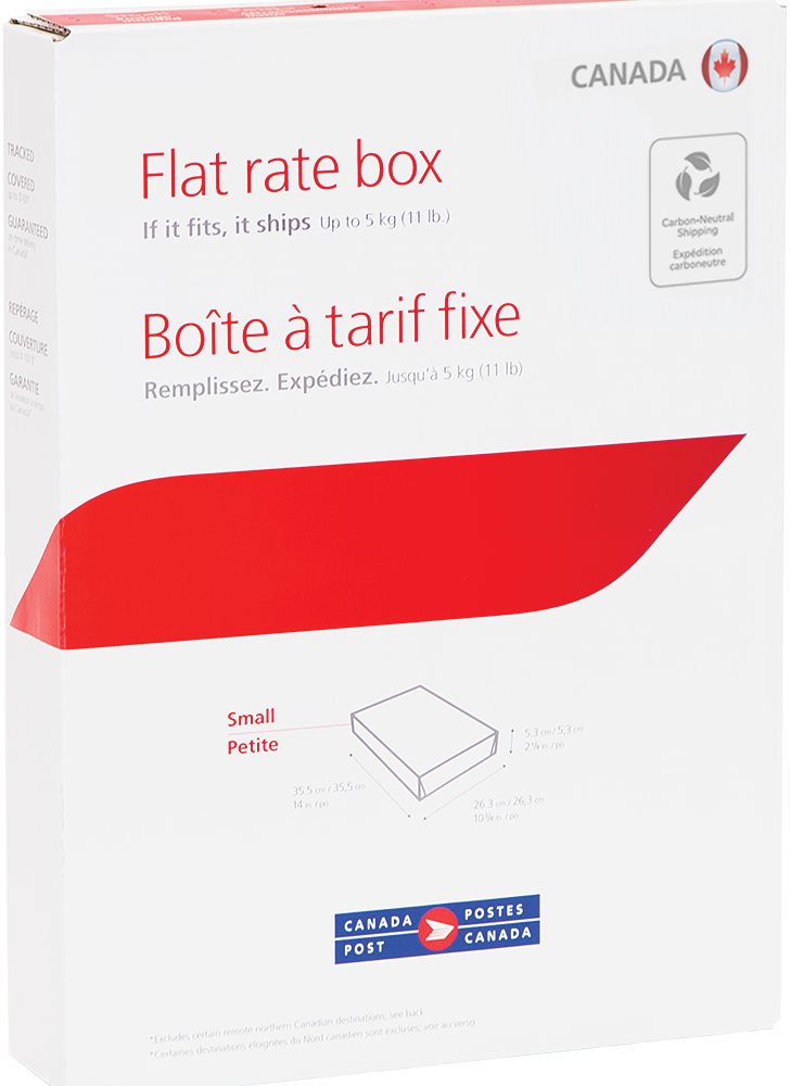 flat rate box 35.5x26.3 x 5.3cm small prepaid