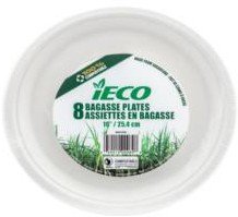 10" bagasse plate (pk8)