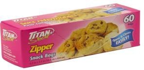 titan snack zipper bags (pk60)