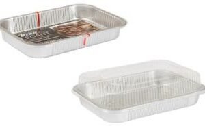 13" x 9" silver deep utility pan w/lid