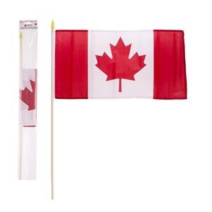 canada flag w/stick 18"x9", nylon canada flag w/stick 18"x9", nylon