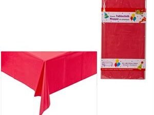 plastic tablecloth red (54x108)