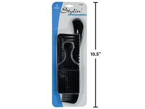 stylin 3 pc large tooth comb set