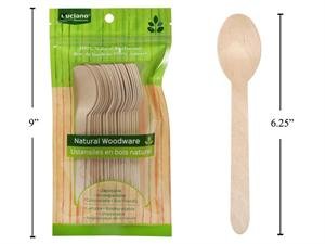 160mm wooden spoon, (pk20)