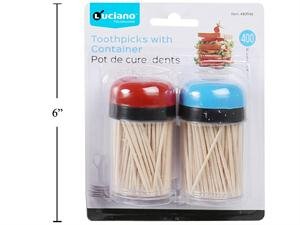 luciano 400 toothpick w/dispenser (pk2)