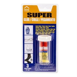 super glue w/safety tube (pk/3)