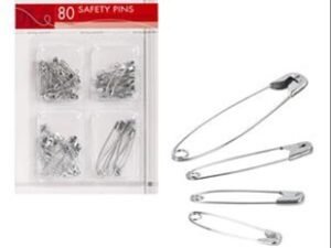 sewing e. 80 pc metal safety pins