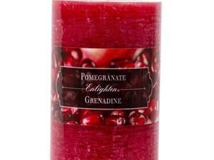 4" scented pillar pomengranate