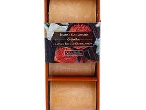 2" scented pillar jasmine sandlewood (pk3)