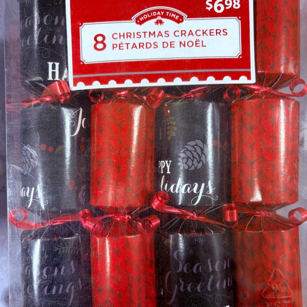 xmas holiday time crackers (pk/8)