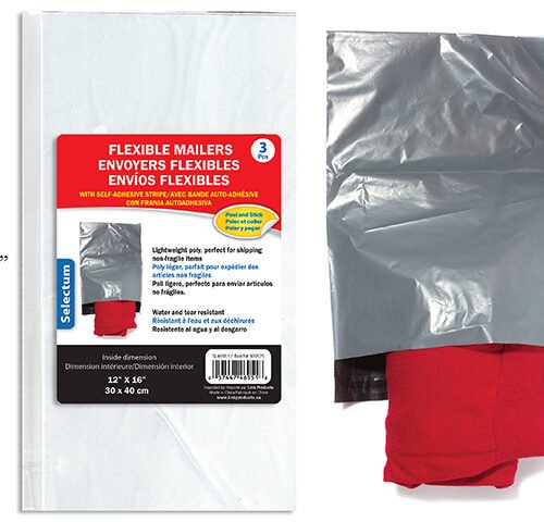 poly flexible mailers 12"x16" (30x40cm) (pk/3)
