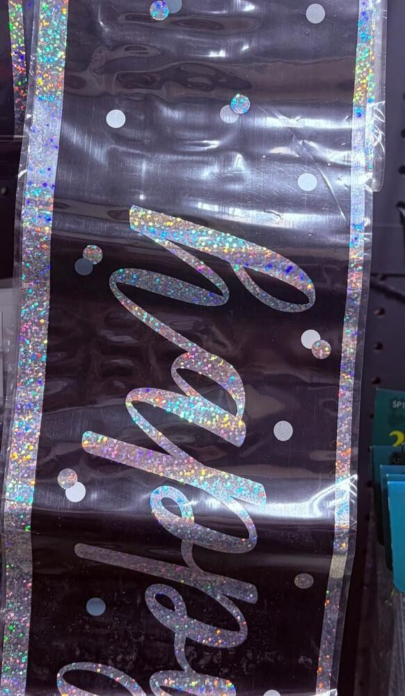 unique black 30th birthday banner (9ft)