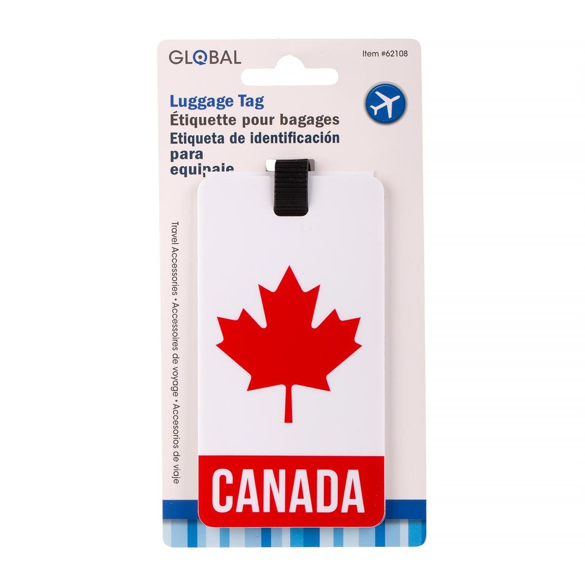 global maple leaf flag luggage tag, 4.25x2.5" global maple leaf flag luggage tag, 4.25x2.5"