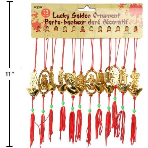 Chinese New Year Lucky Ingot Golden Ornament