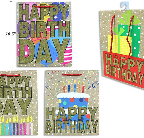 happy birthday gold series l 30x40x12cm