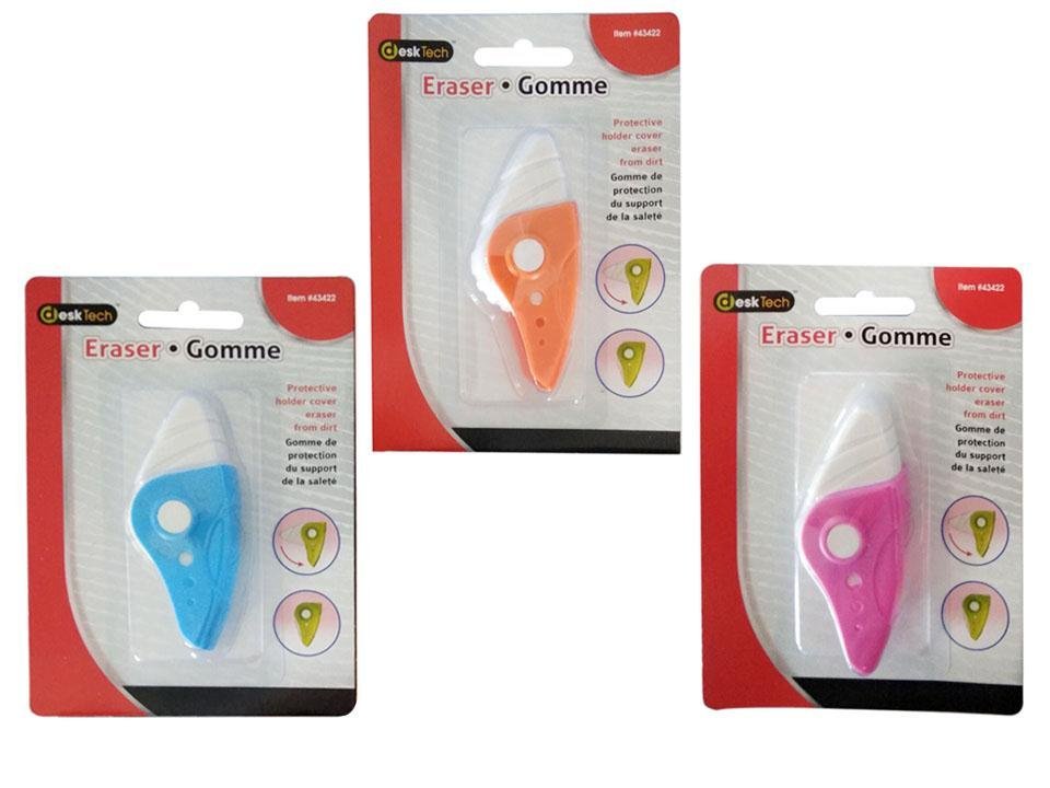 Eraser w/Plastic Case blister card