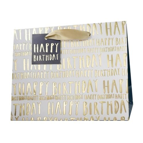 Gift Bag, Medium, Happy Bday, Matte