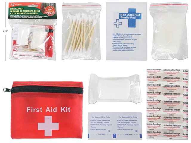 NATURES TRAIL First Aid Travel Kit Pouch (Pk/37)