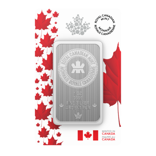 1-oz 99.99% Silver Bar Proudly Canadian