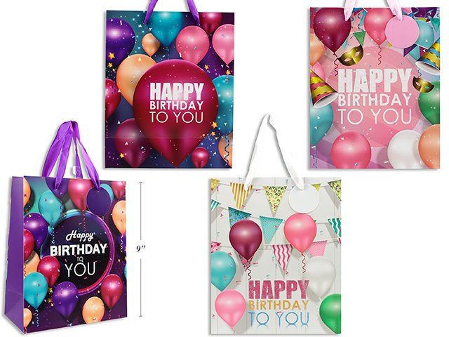 Happy Birthday Gift Bags M 18x23x10cm