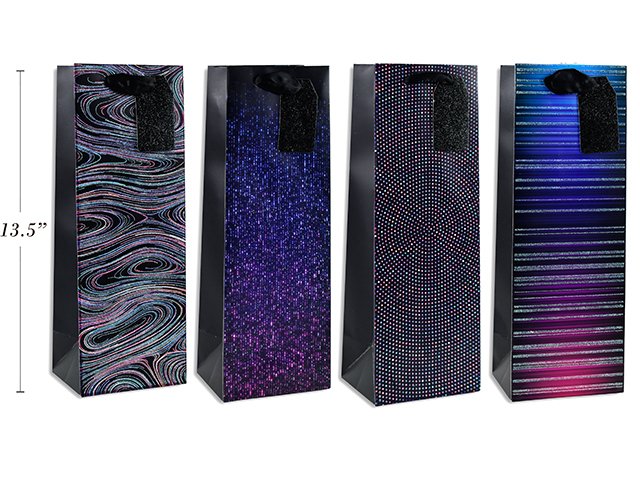 Midnight Series Wine Gift Bag 12.5x34.5x10cm